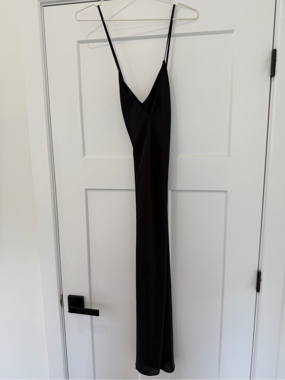 Wilfred Black Slip Dress with Spaghetti Straps
